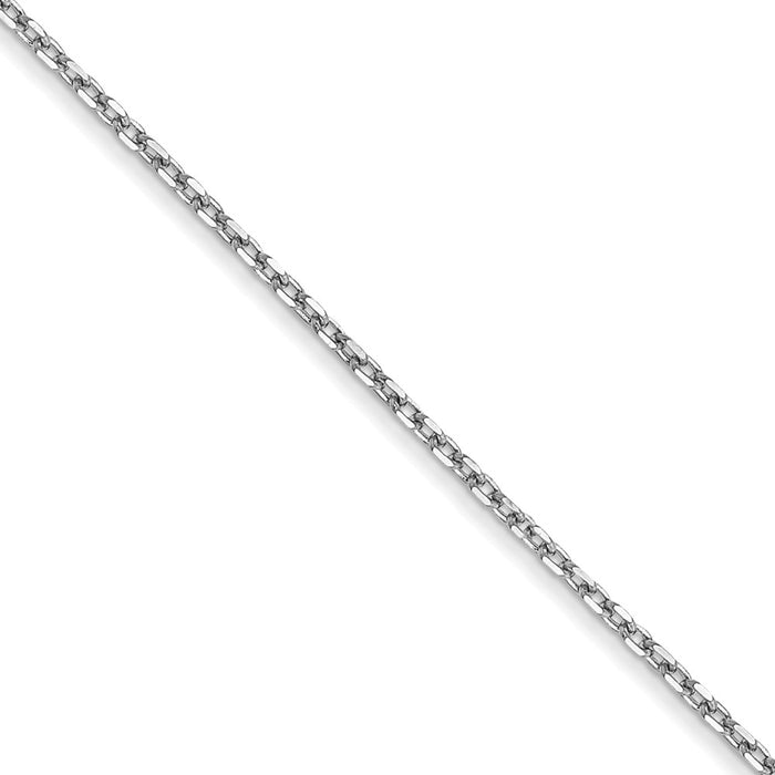 Buy Stylish 14K White Gold 1.0mm Diamond-Cut Forzantine Cable Chain, Luxury Quality-1