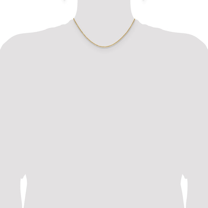 Buy Stylish 14K Gold 1.4mm Diamond Cut Forzantine Cable Chain - Luxury Value-4