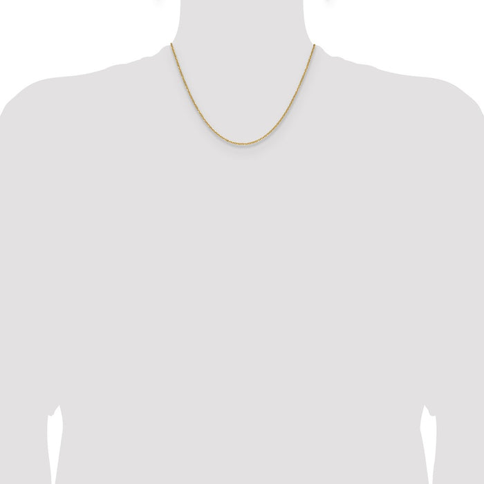 Shop Stylish 14K Gold 1.4mm Diamond Cut Forzantine Cable Chain-4