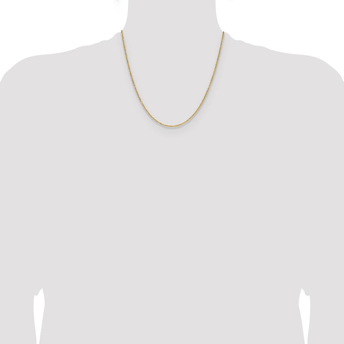 Buy Stylish 14K Gold 1.4mm Diamond Cut Forzantine Cable Chain - Luxury Value-4