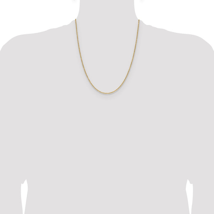 Buy Stylish 14K Gold 1.4mm Diamond Cut Forzantine Cable Chain - Luxury Value-4