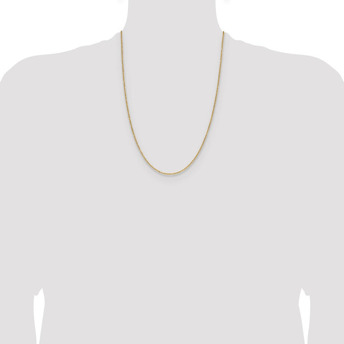 Buy Stylish 14K Gold 1.4mm Diamond Cut Forzantine Cable Chain - Luxury Quality-4