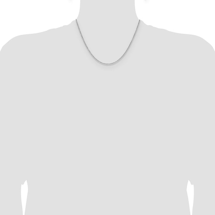 Shop Stylish 1.4mm Diamond-Cut Forzantine Cable Chain in 14K White Gold-4