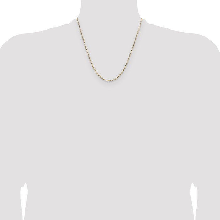 Buy Exclusive 14K Solid Gold 2.1mm Beveled Paperclip Chain - Stylish Luxury Jewelry-4