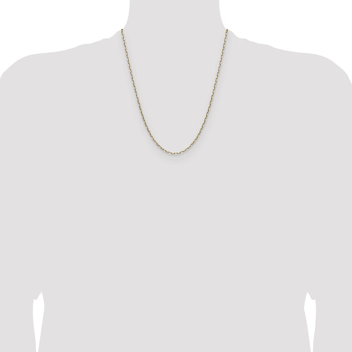 Shop Stylish 14K Solid Gold 2.1mm Beveled Paperclip Chain - Luxury Value!-4