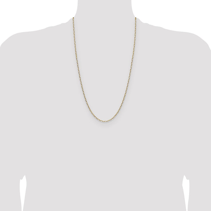 Shop Stylish 14K Solid Gold 2.1mm Beveled Paperclip Chain - Luxury Value!-4