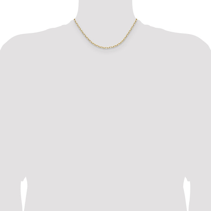 Shop Stylish 14K Solid Gold Beveled Paperclip Chain - 3.0mm Luxury Design-4