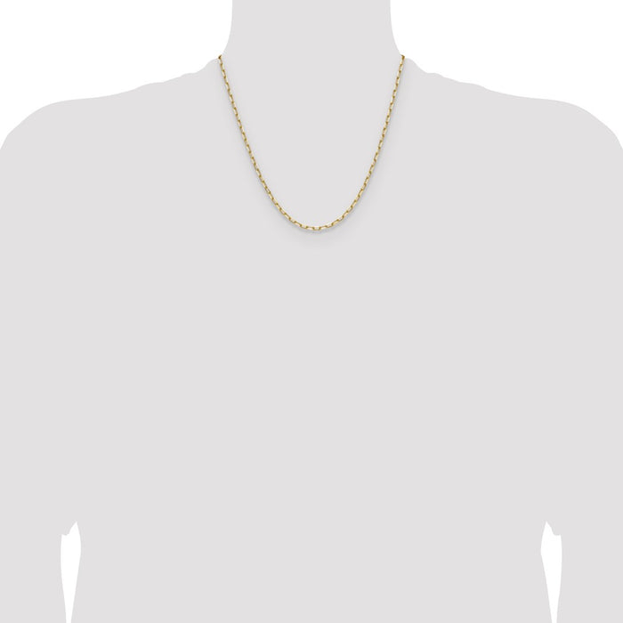 Buy 14K Solid Gold 3.0mm Beveled Paperclip Chain - Stylish and Affordable Luxury-4