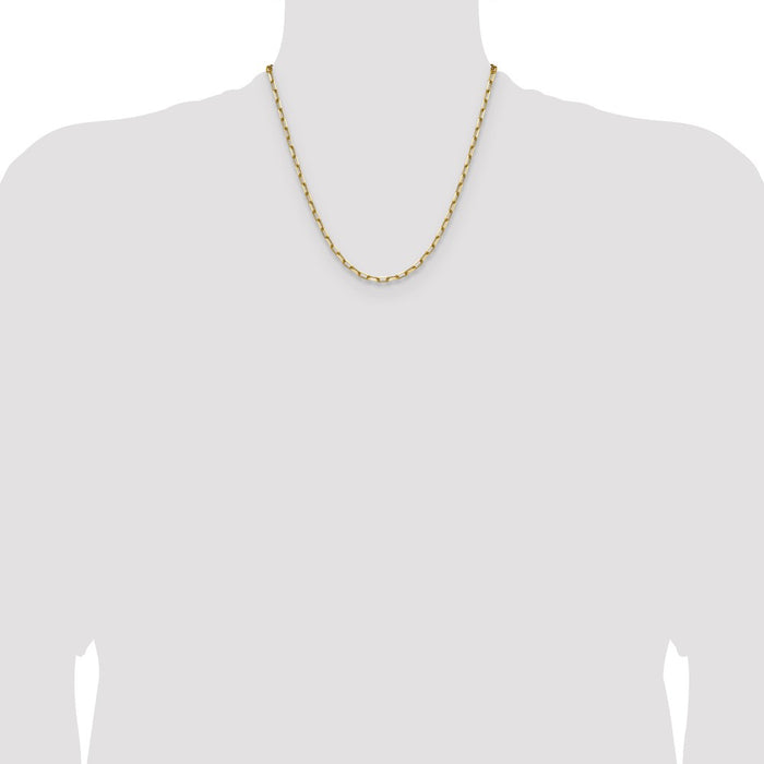 Buy Designer 14K Solid Gold 3.5mm Beveled Paperclip Chain - Stylish Jewelry Value-4