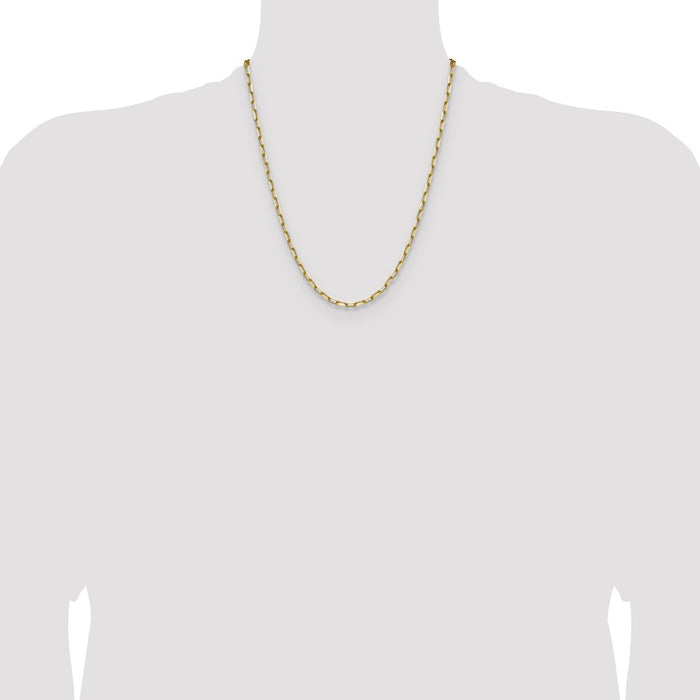 Shop Stylish 14K Solid Gold Beveled Paperclip Chain - 3.5mm, Luxury Accessory-4