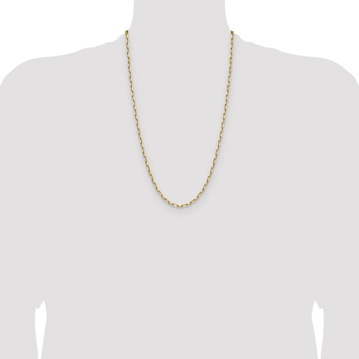 Buy Stylish 14K Solid Gold 3.5mm Beveled Paperclip Chain - Affordable Luxury-4