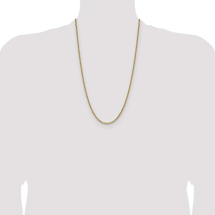 Shop Stylish 14K Gold 3.25mm Double Curb French Link Chain - Luxury Value!-4