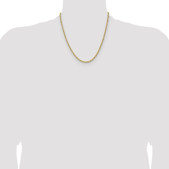 Shop Stylish 14K Gold 3.90mm Double Curb French Link Chain - Luxury Value!-4