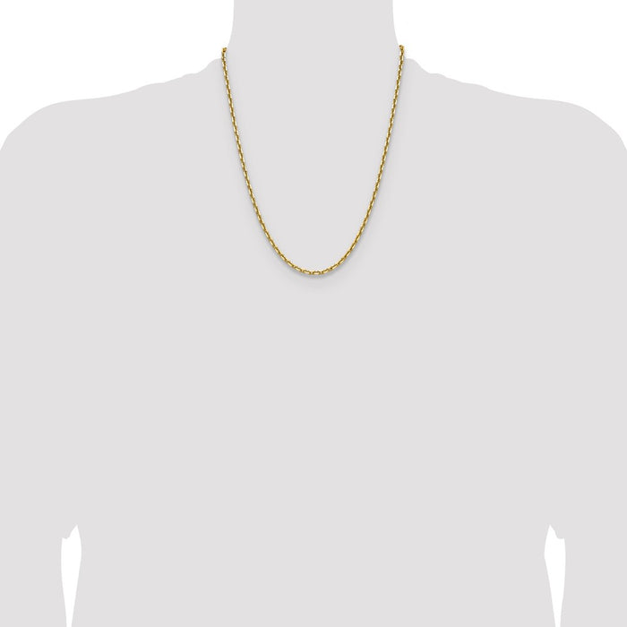 Buy Stylish 14K Gold 3.90mm Double Curb French Link Chain - Luxury Value!-4