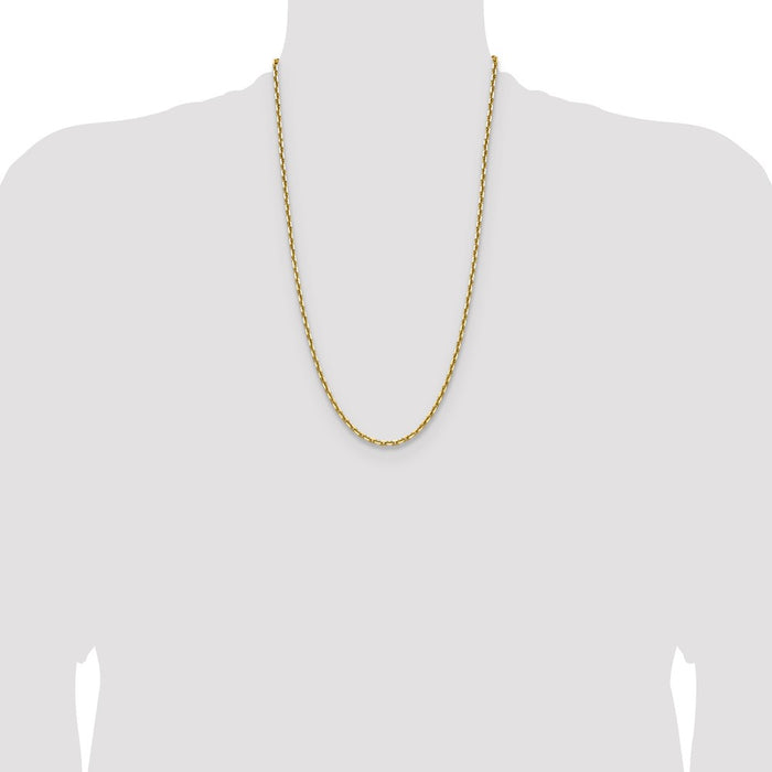 Shop Stylish 14K Gold 3.90mm Double Curb French Link Chain at Affordable Prices-4