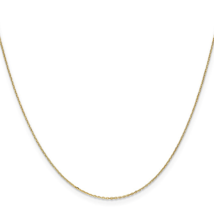 High-Quality 14K Gold 14-Inch 0.8mm Diamond-Cut Chain - Stylish Value!-2