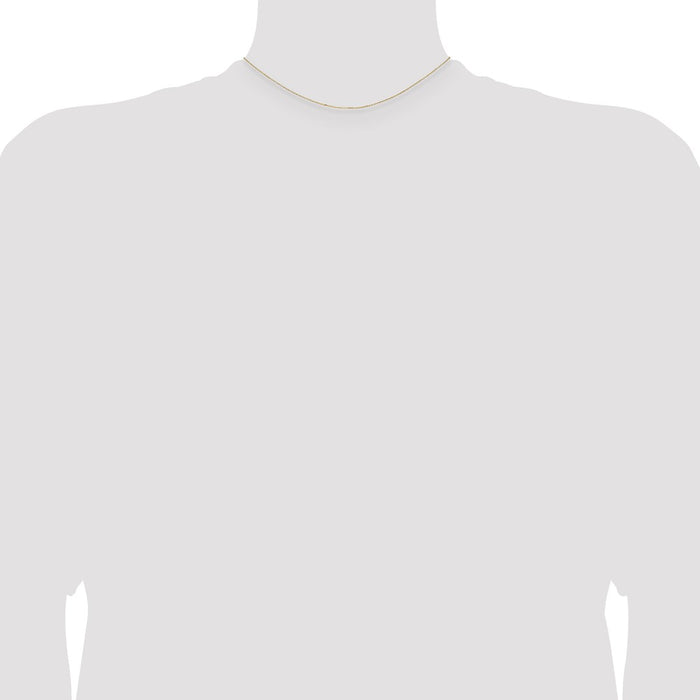 High-Quality 14K Gold 14-Inch 0.8mm Diamond-Cut Chain - Stylish Value!-4