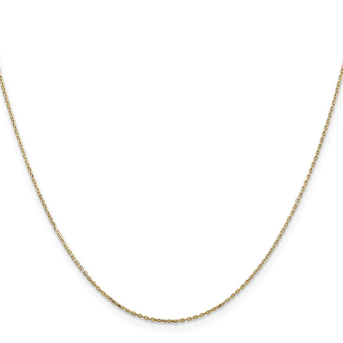 Shop Stylish 14K Gold 20-Inch 0.8mm Diamond-Cut Cable Chain, Luxury Quality!-2