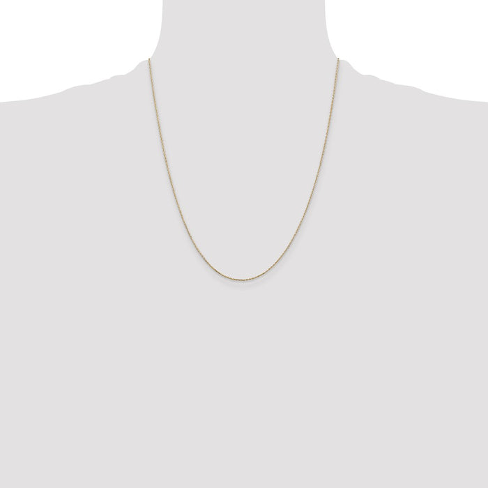 Exclusive 14K Gold 22-Inch Diamond-Cut Cable Chain - Stylish & Affordable-4