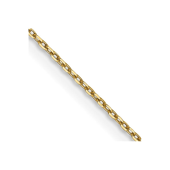 Buy Exclusive 14K Gold 24-Inch Diamond-Cut Cable Chain, 0.8mm Stylish Jewelry-1