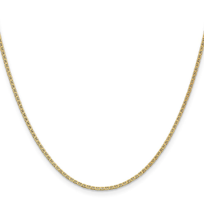 Exclusive 14K Gold 16-Inch 1.5mm Flat Anchor Link Chain - Stylish & Lightweight-2