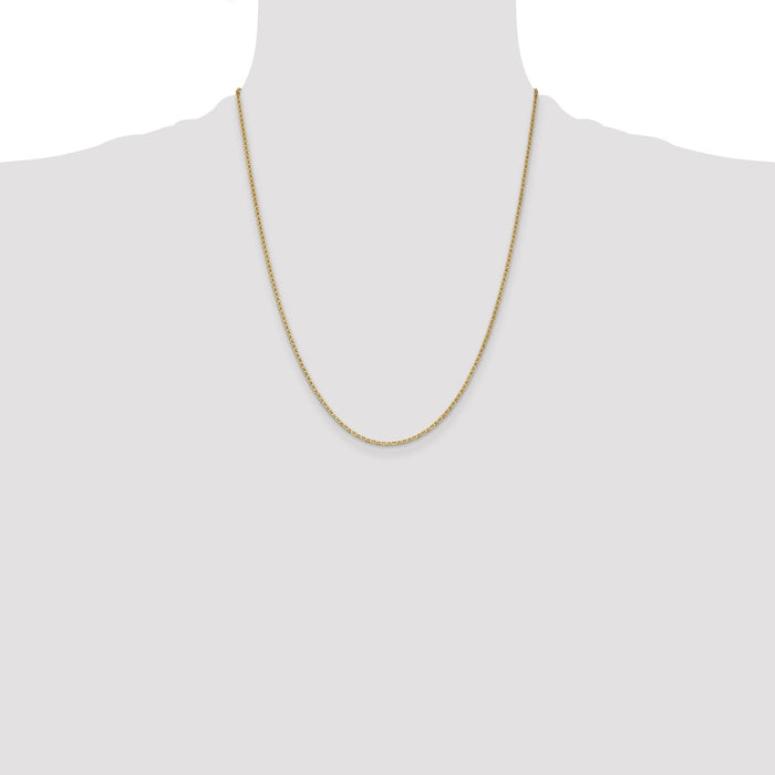 Buy Stylish 14K Gold 22-Inch 1.5mm Lightweight Flat Anchor Link Chain-4