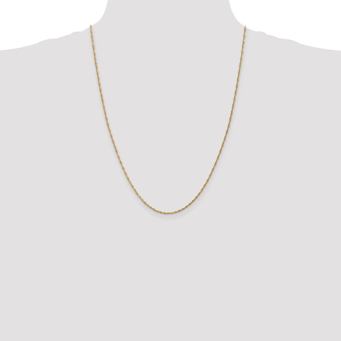 Buy Exclusive 14K Gold 24-Inch Singapore Chain - Stylish 1.40mm Design-4