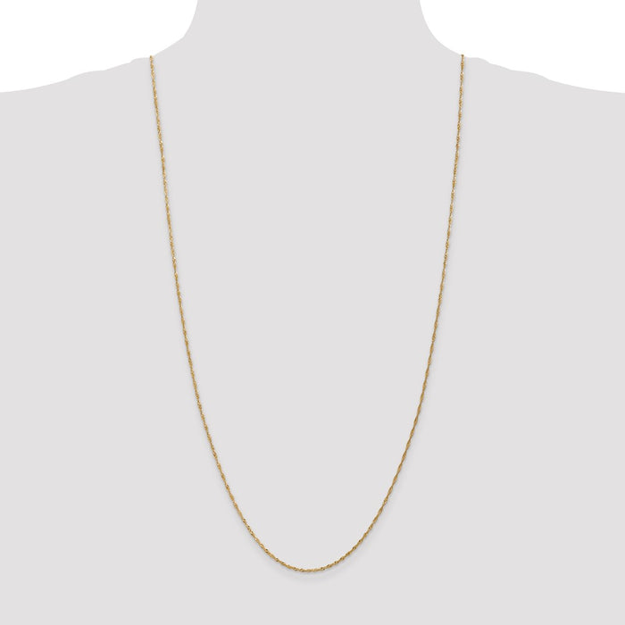 Buy Stylish 14K Gold Singapore Chain - 30-Inch, 1.40mm, Affordable Luxury-4