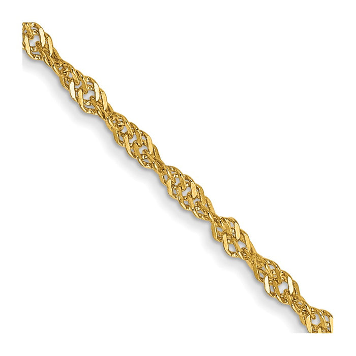 Shop Stylish 14K Gold 16-Inch Singapore Chain - 1.40mm, Spring Ring Clasp-1