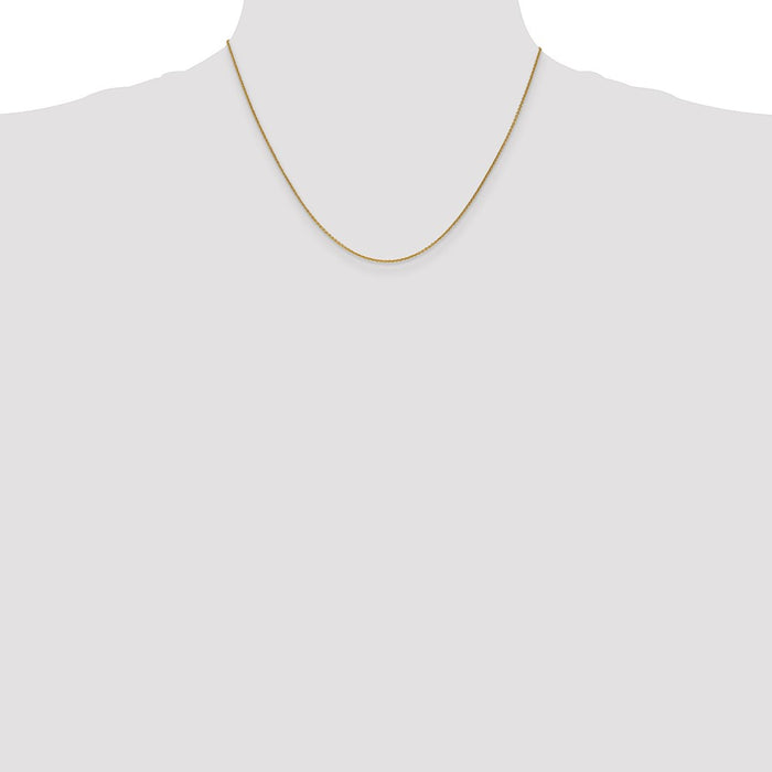 Buy Stylish 14K Gold 18-Inch 1mm Round Open Link Chain - Luxury Design-4