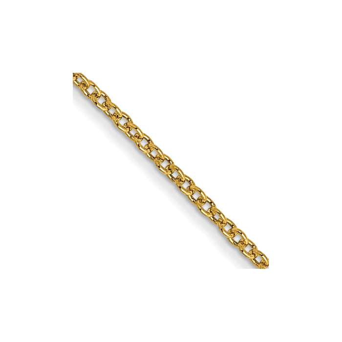 Buy Stylish 30-Inch 14K Gold 1mm Round Open Link Cable Chain, Lobster Clasp-1