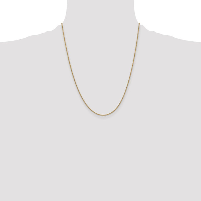 Buy Stylish 14K Gold Cable Chain - 22-Inch, 1.4mm Links, Luxury Design-4