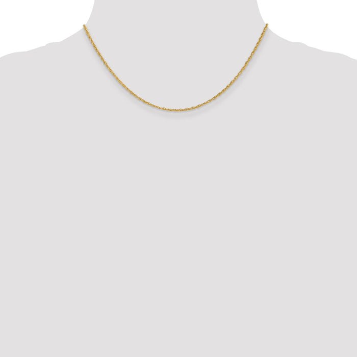 Buy 14K Gold 16-Inch Baby Rope Chain - Stylish 1.3mm Heavy Design-4