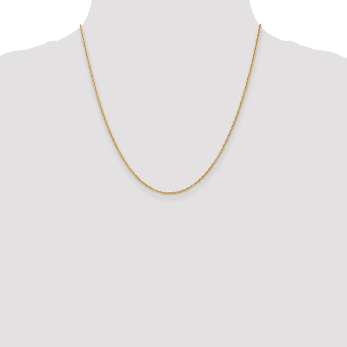 Shop Exclusive 14K Gold 20-Inch 1.3mm Heavy Baby Rope Chain - Stylish Value!-4