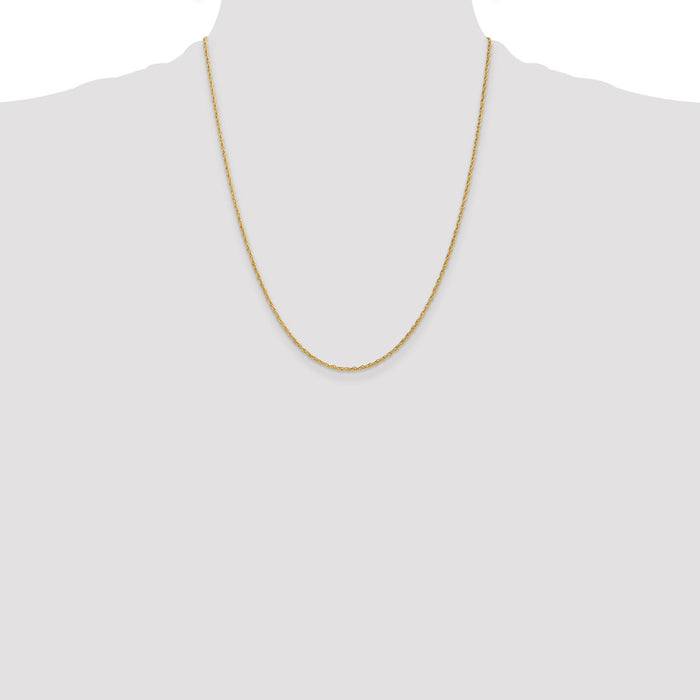 Shop Stylish 14K Gold 22-Inch 1.3mm Heavy Baby Rope Chain - Luxury Value!-4