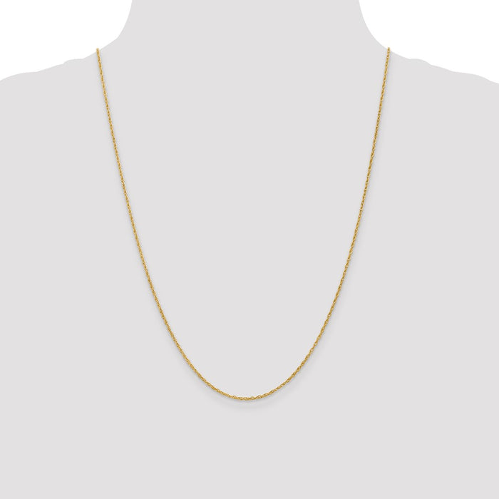 Buy Stylish 14K Gold 24-Inch Heavy Baby Rope Chain, 1.3mm with Lobster Clasp-4