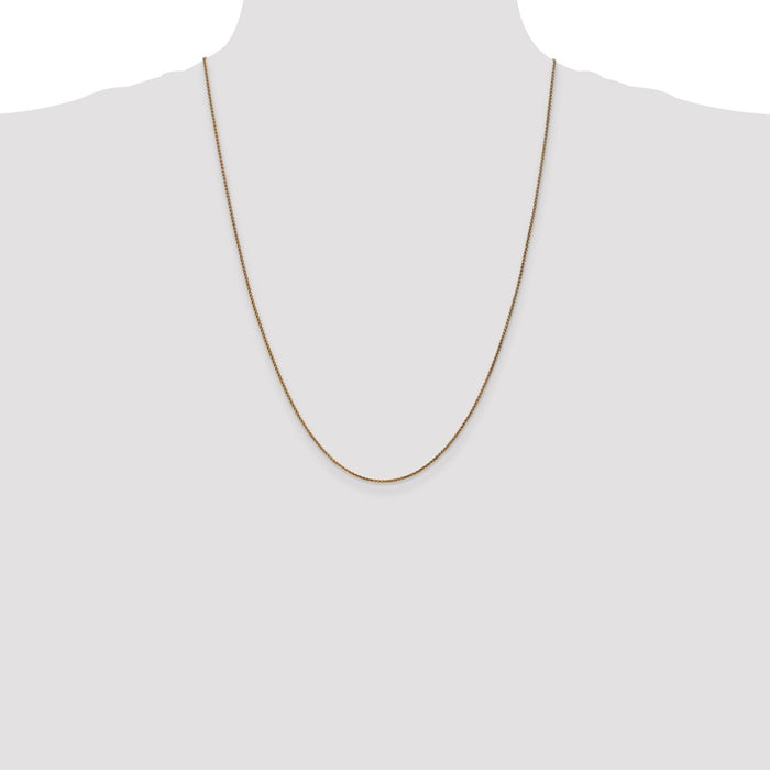 Buy 14K Gold 24-Inch Diamond-Cut Spiga Chain - Stylish & Affordable Luxury-4
