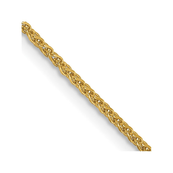 Buy Affordable 14K Gold 14-Inch Diamond-Cut Spiga Chain, 1.25mm Width-1