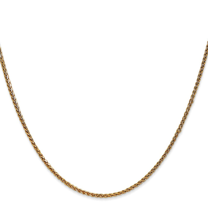 Buy Stylish 14K Gold 22-Inch Diamond-Cut Spiga Chain - 1.7mm Luxury Design-2