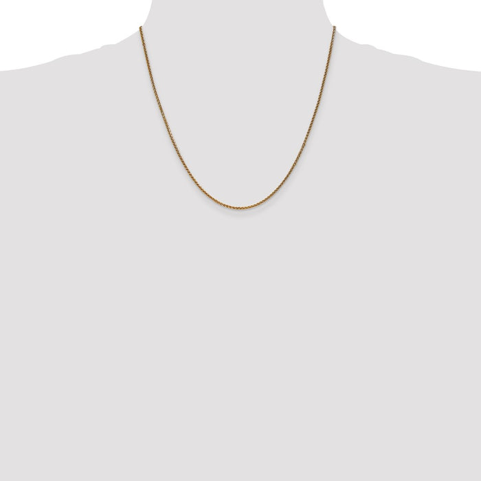 Buy Exclusive 14K Gold 20-Inch Diamond-Cut Spiga Chain - Stylish & Affordable!-4