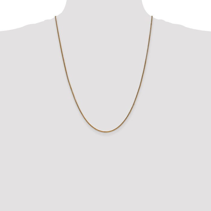 Buy 14K Gold Diamond-Cut Spiga Chain 24-Inch 1.7mm - Stylish Value Piece-4