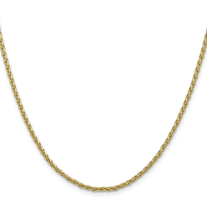Buy 14K Gold 18-Inch Parisian Wheat Chain - Stylish .85mm Lobster Clasp-2