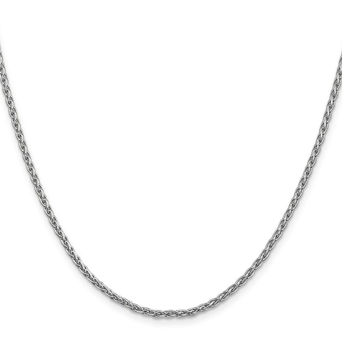 Exclusive 14K White Gold 18-Inch 2.25mm Parisian Wheat Chain - Stylish Value!-2