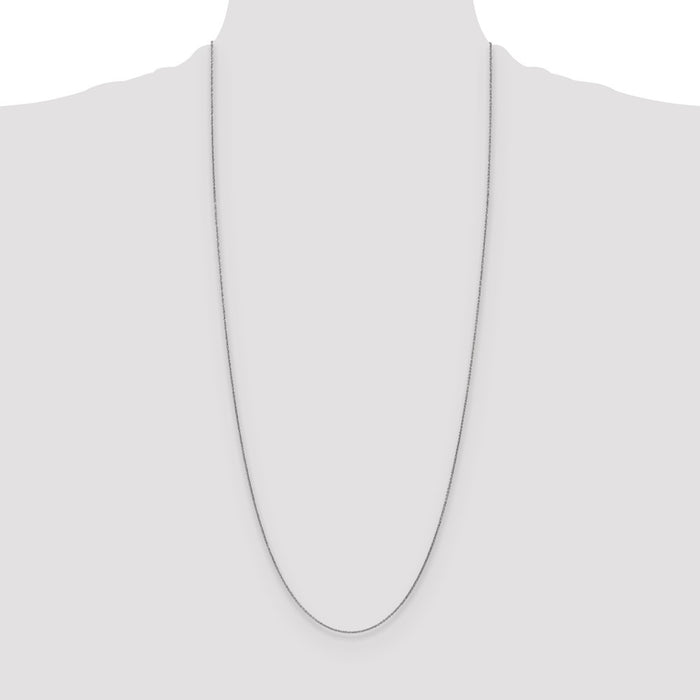 Buy 14K White Gold 30-Inch 1mm Open Link Cable Chain - Stylish & Durable!-4