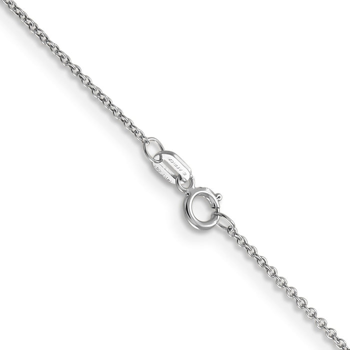 Buy Affordable 14K White Gold 16-Inch .9mm Cable Chain with Clasp-3