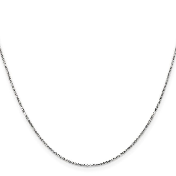 Order 14K White Gold 24-Inch Cable Chain 0.9mm - Stylish & Affordable Luxury-2
