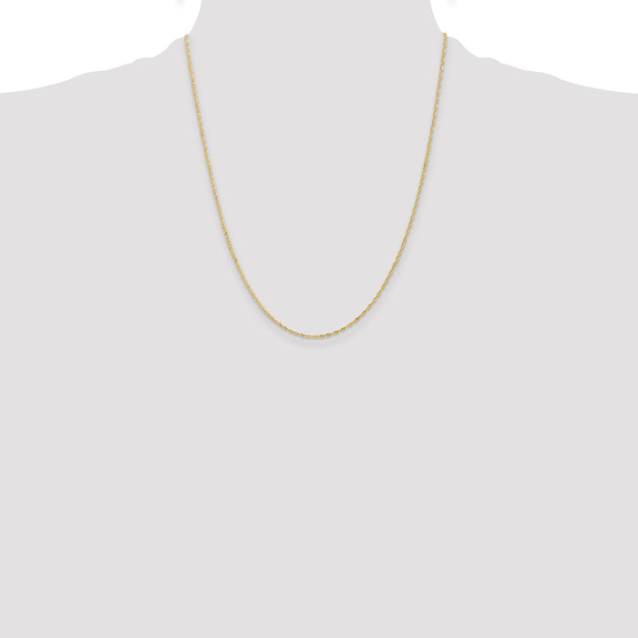 Buy Stylish 14K Gold 22-Inch Singapore Chain, 1.10mm - Exclusive Value!-4
