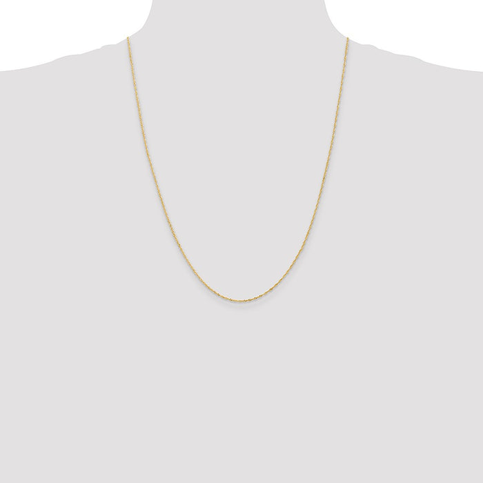 Exclusive 14K Gold 24-Inch Singapore Chain, 1.10mm - Stylish Value Piece-4