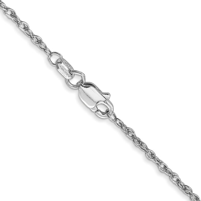Shop 14K White Gold 20-Inch Heavy Baby Rope Chain - Stylish 1.3mm Design-3