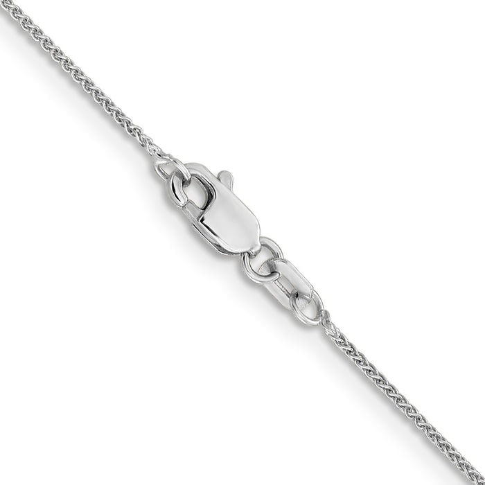 Shop Stylish 14K White Gold Spiga Chain 16-Inch .85mm - Luxury Accessory!-3